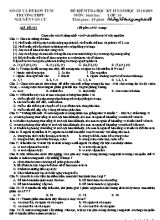 Đề kiểm tra học kỳ II môn Sinh học Lớp 10 - Mã đề 101 - Năm học 2018-2019 - Trường THPT Nguyễn Văn Cừ